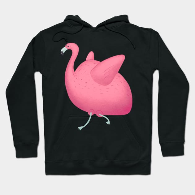 Fat Flamingo Hoodie by TammyWinandArt